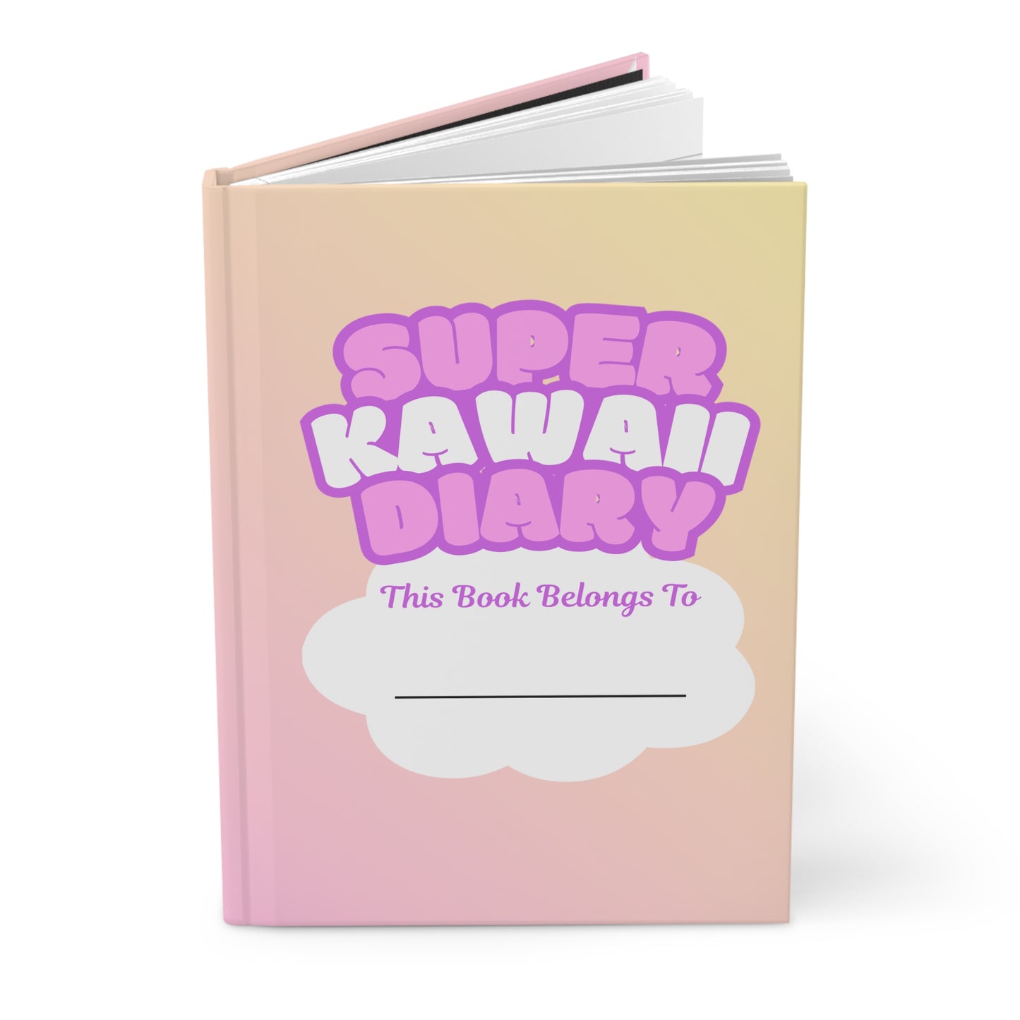 Super Kawaii Diary Hardcover Journal | Pastel Gradient Matte