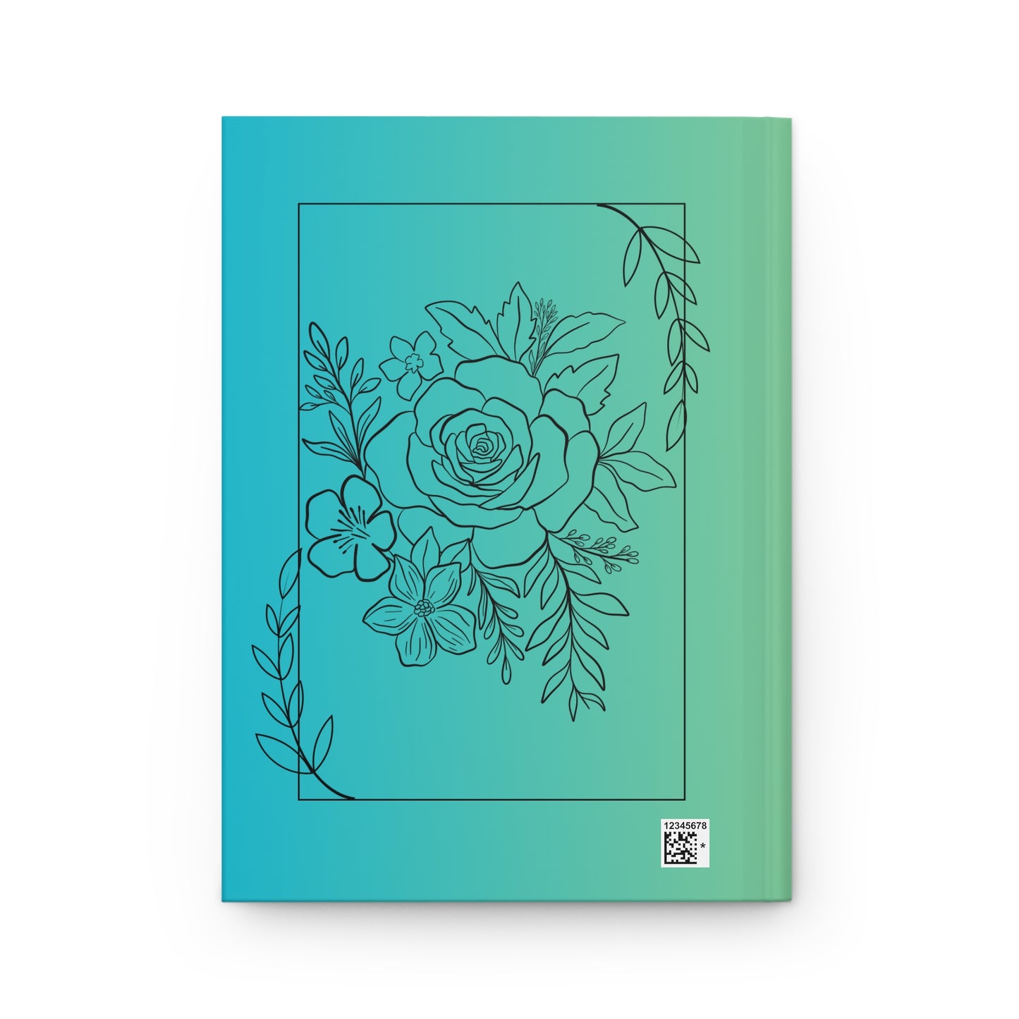 Affirmation Hardcover Journal — "I Am Abundant" Floral Gratitude Notebook