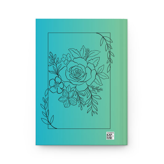 Affirmation Hardcover Journal — "I Am Abundant" Floral Gratitude Notebook